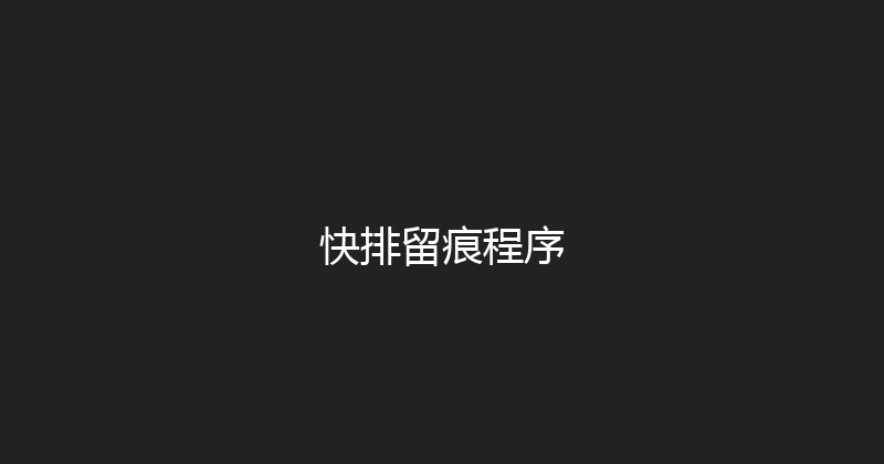 快排留痕程序 封面图